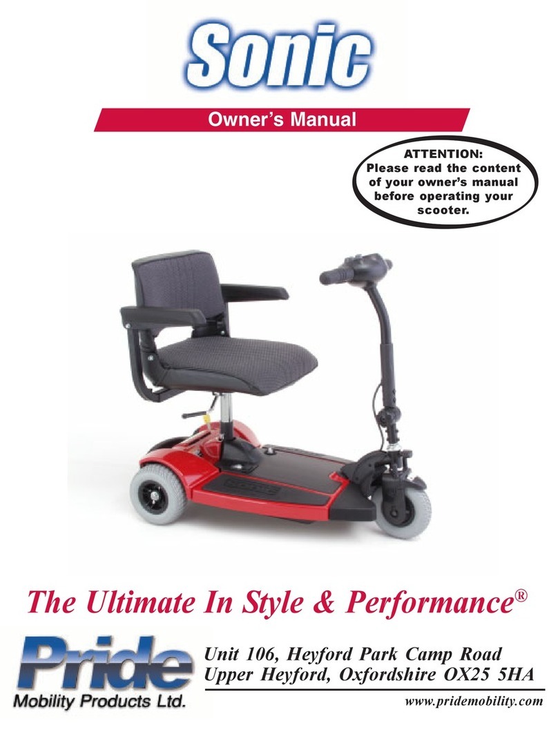 Pride Sonic owner's manual