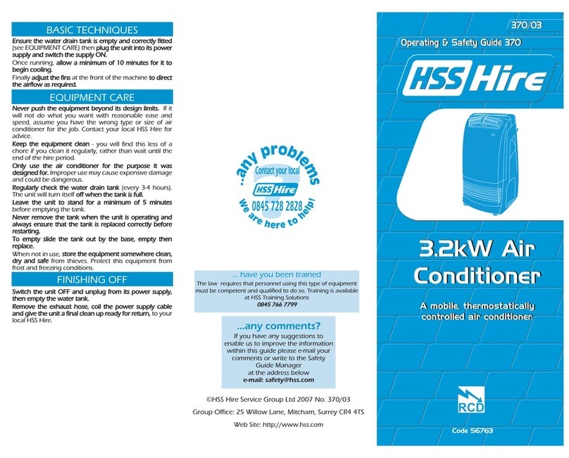 HSS Hire 370/03 Troubleshooting guide