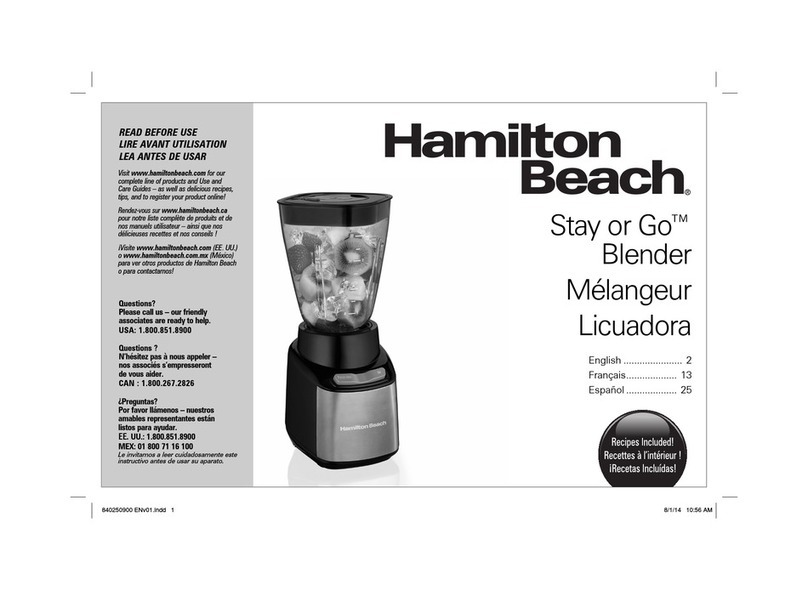 Hamilton Beach Stay or Go User manual