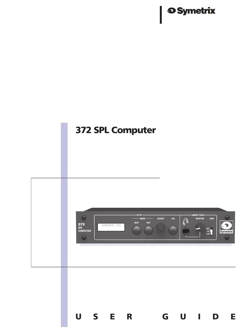 Symetrix 372 SPL Computer user guide