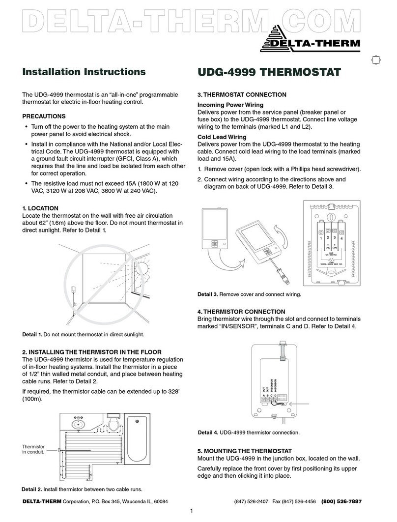 Deltatherm UDG-4999 installation instructions