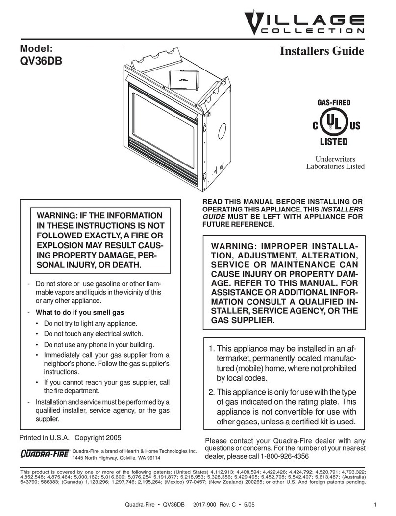 Quadra-Fire QV36DB Installer's guide