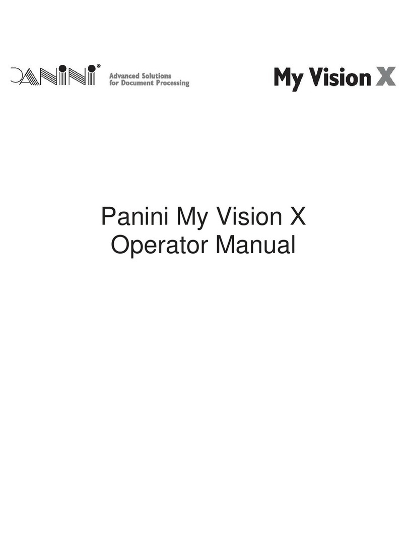 Panini My Vision X User manual