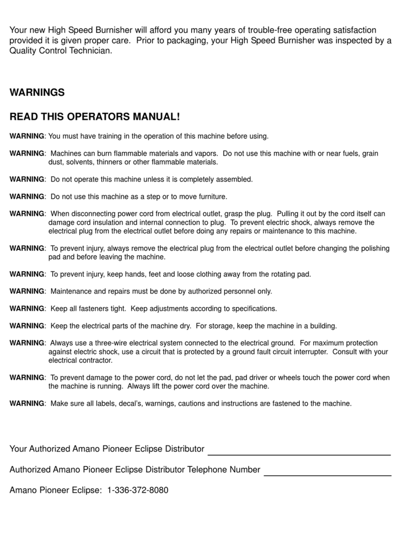 Pioneer Eclipse PE-200BU Operator's manual