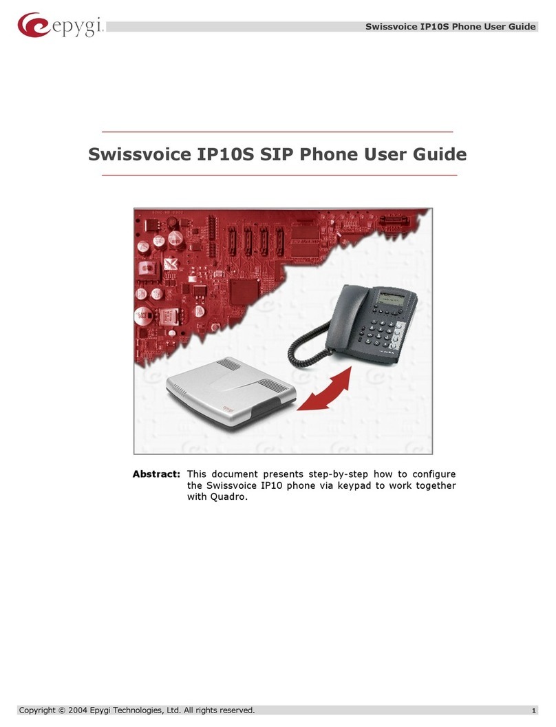Epygi Swissvoice IP10S User manual