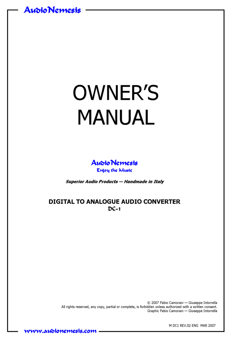 AudioNemesis DC-1 VLE owner's manual