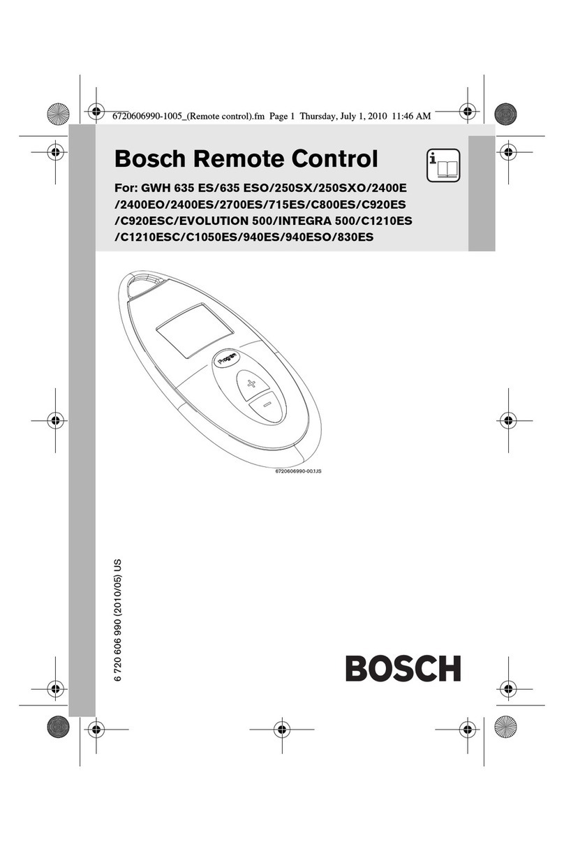 Bosch Remote Control User manual