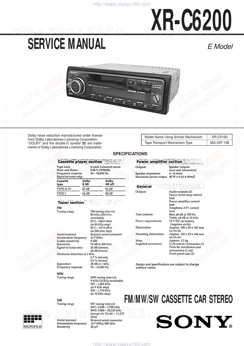 Sony XR-C6200 User manual