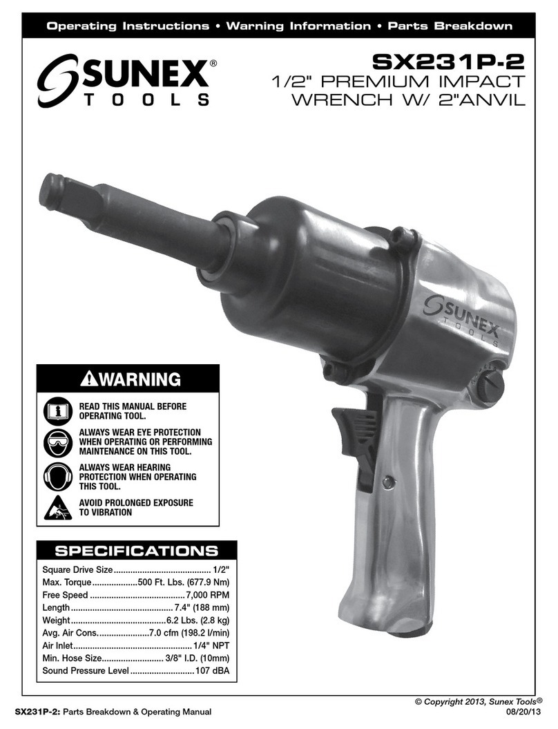 Sunex Tools SX231P-2 Operating and parts manual