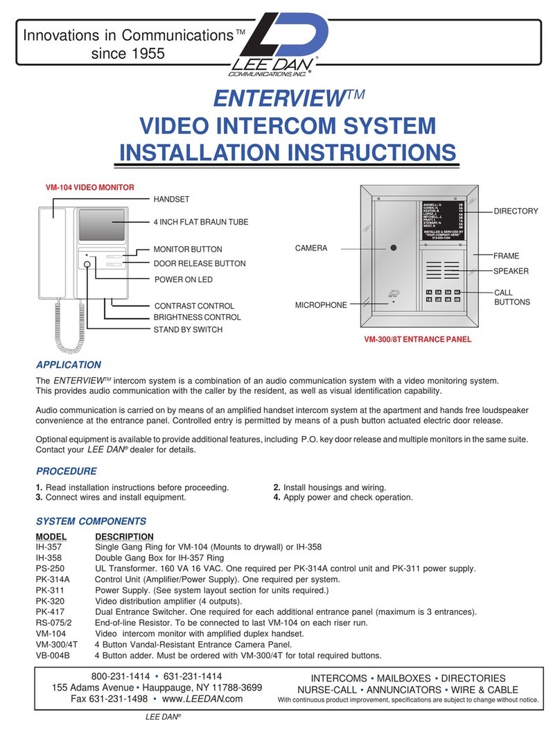 lee dan enterview installation instructions