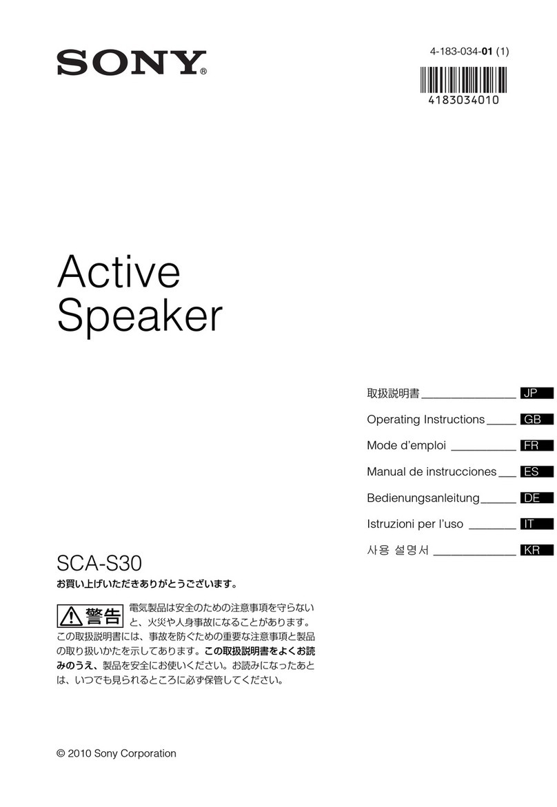 Sony SCA-S30 operating instructions