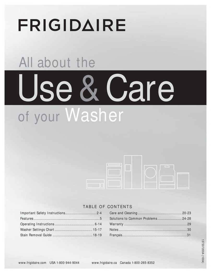 Frigidaire Washer User manual