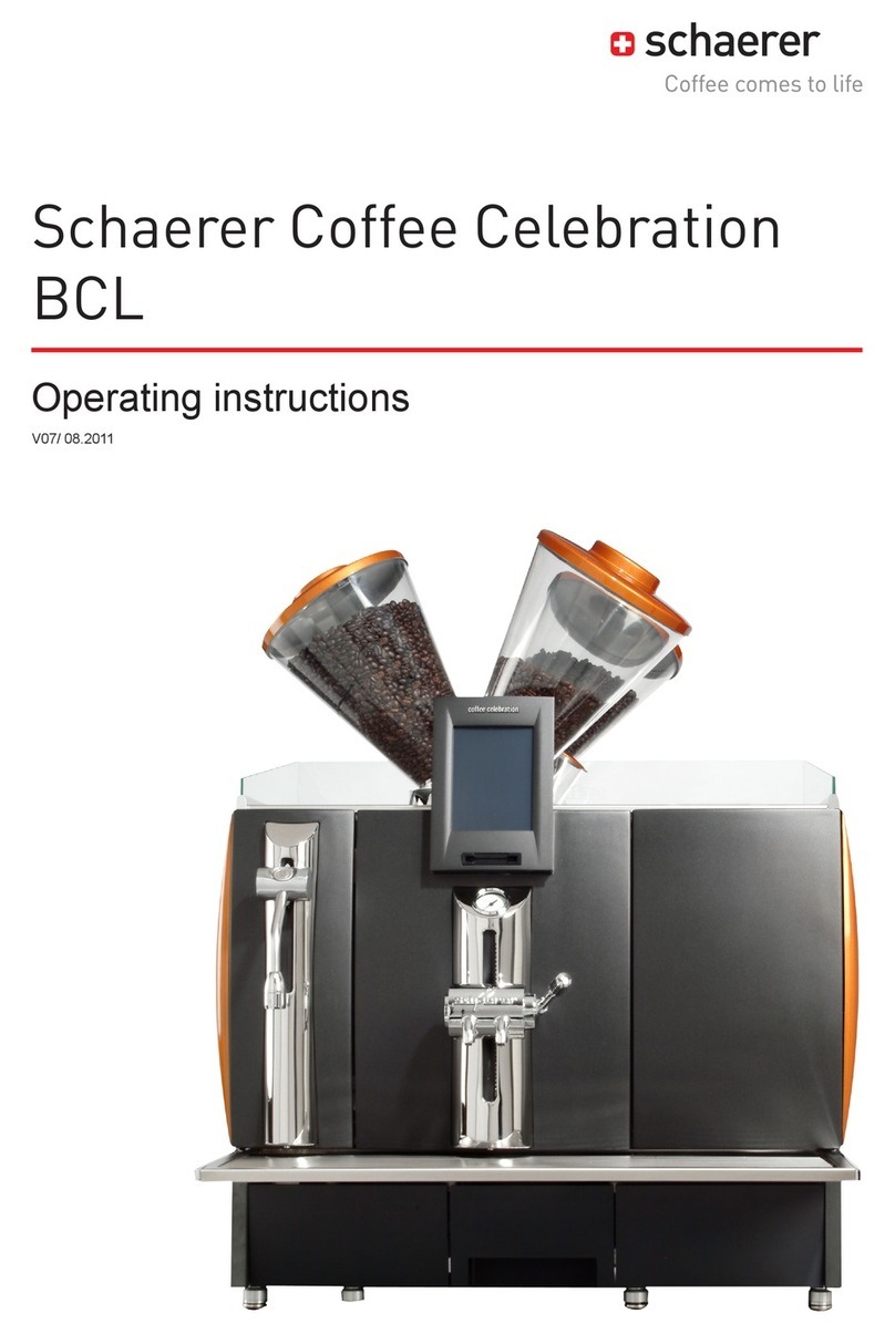 Schaerer Coffee Celebration BCL User manual