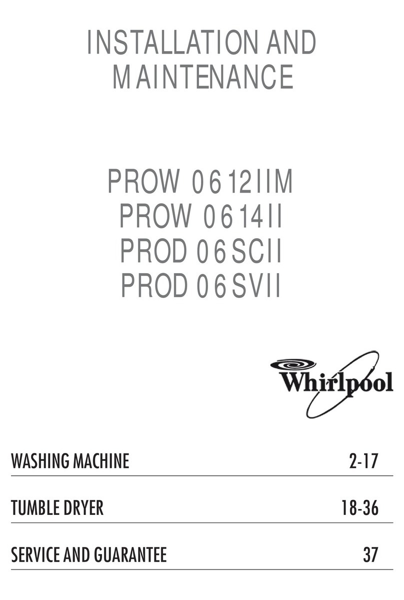 Whirlpool PROW 0612IIM Installation and maintenance guide