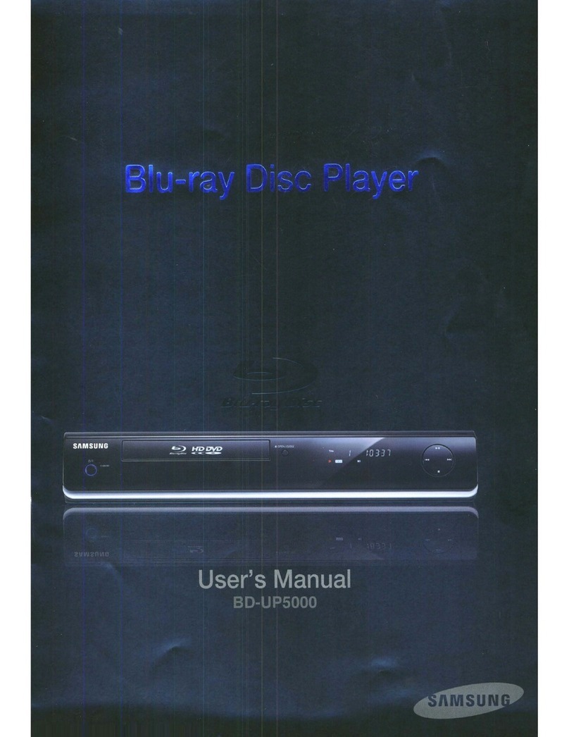 Samsung BD UP5000 - Blu-Ray Disc And HD DVD Player User manual