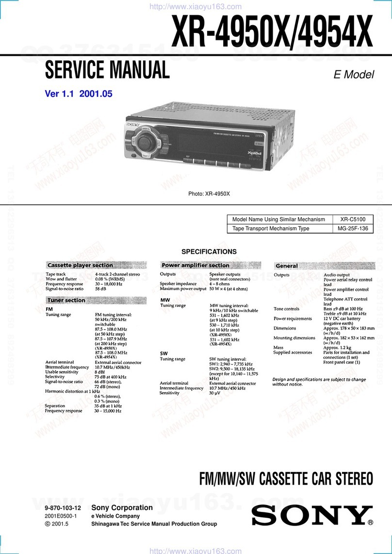 Sony XR-4950X User manual
