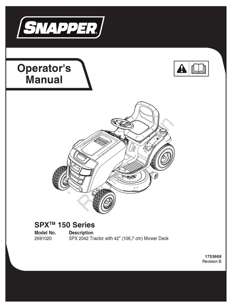 Snapper SPX 150 Series 2691020 User manual