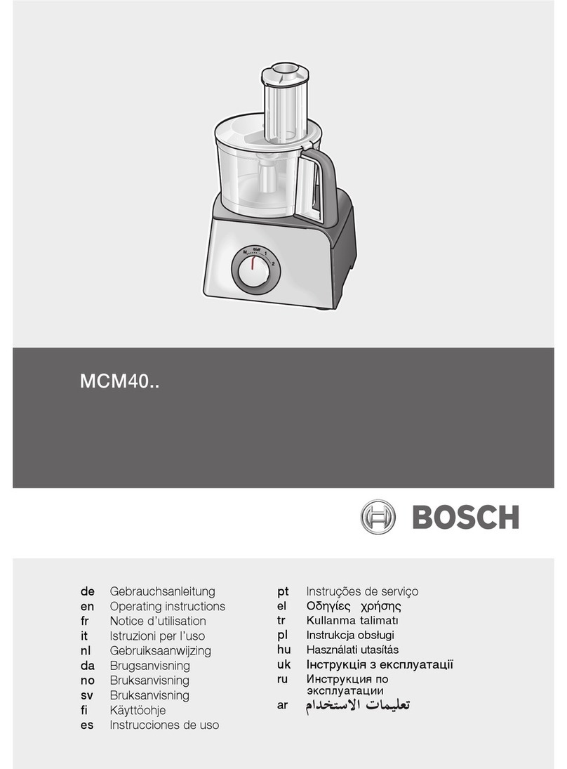 Bosch MCM40 SERIES User manual