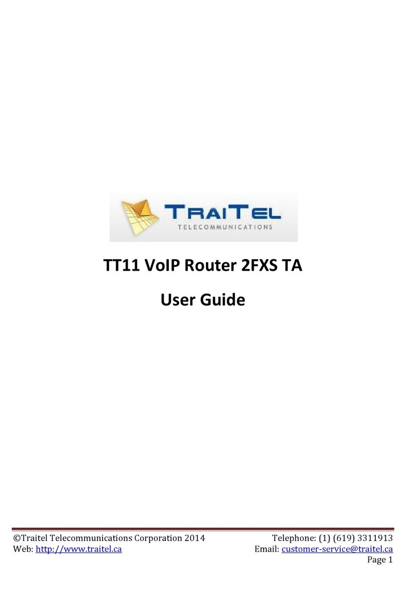 Traitel Telecommunications TT11 user guide