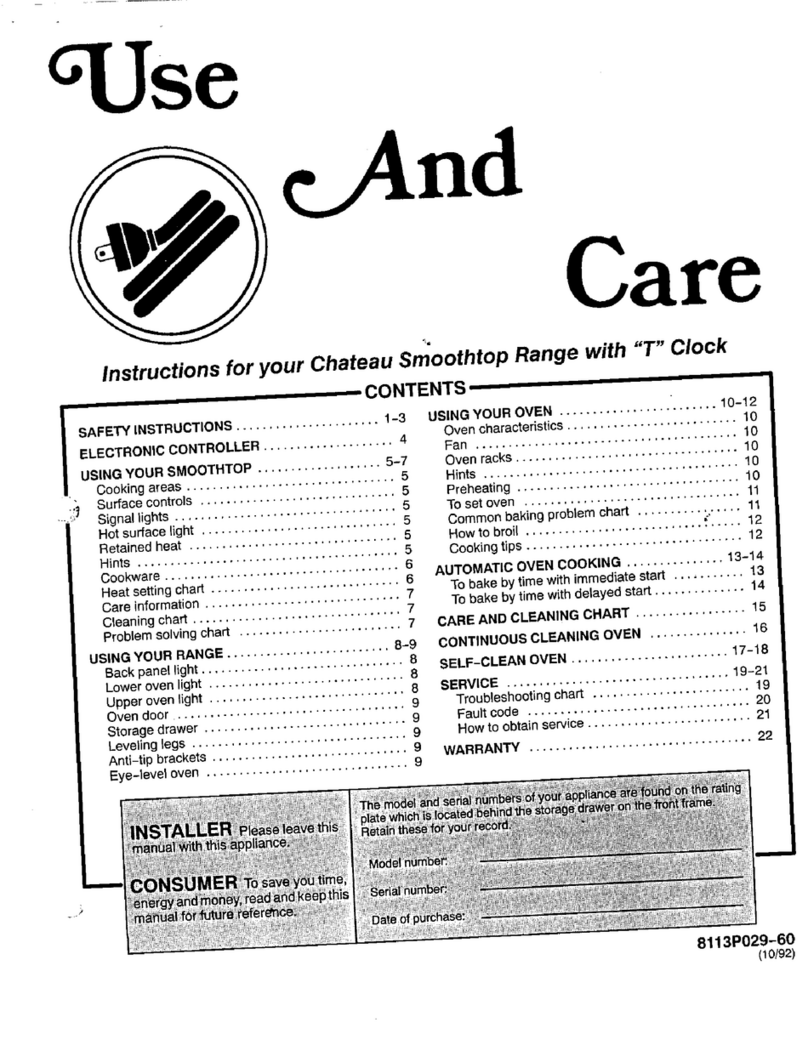 Magic Chef 7858XRA User manual
