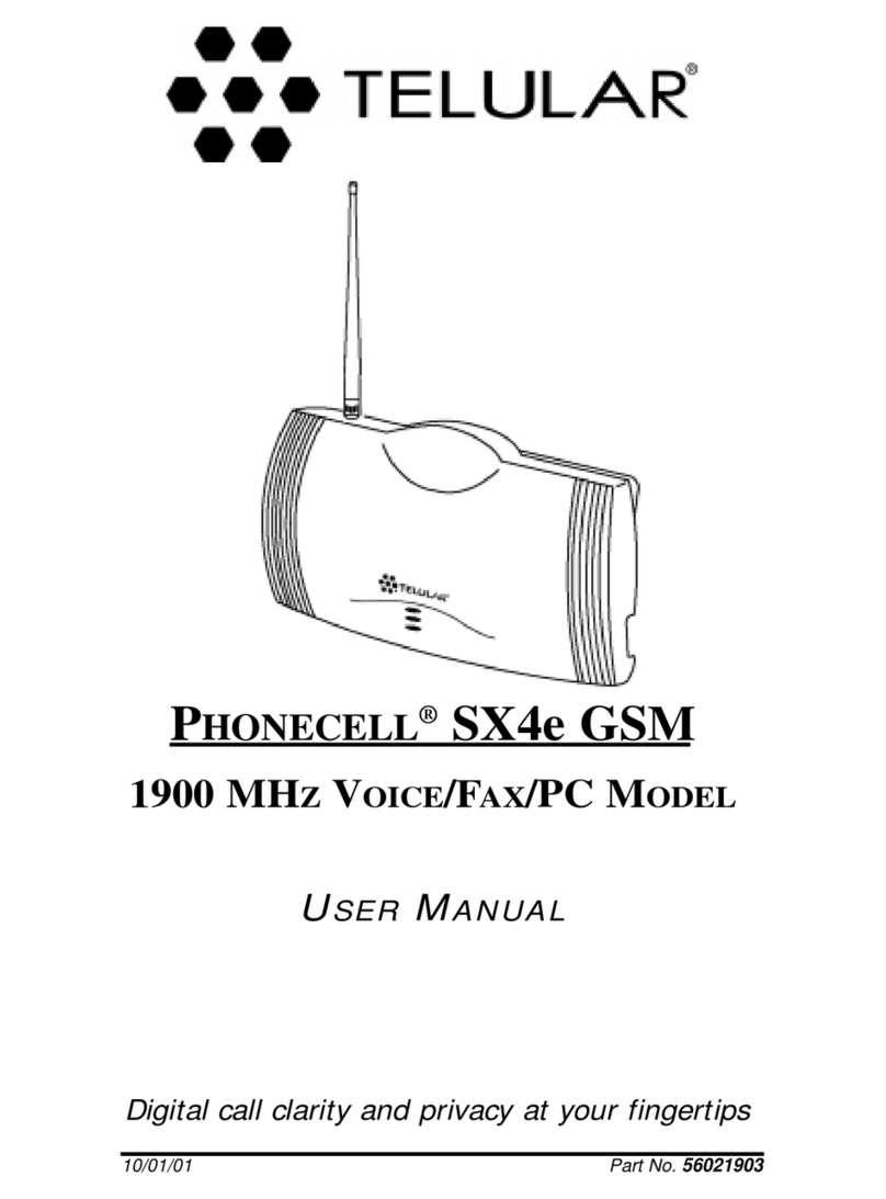 Telular PHONECELL SX4e GSM user manual