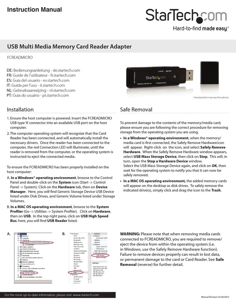 StarTech.com FCREADMICRO User manual