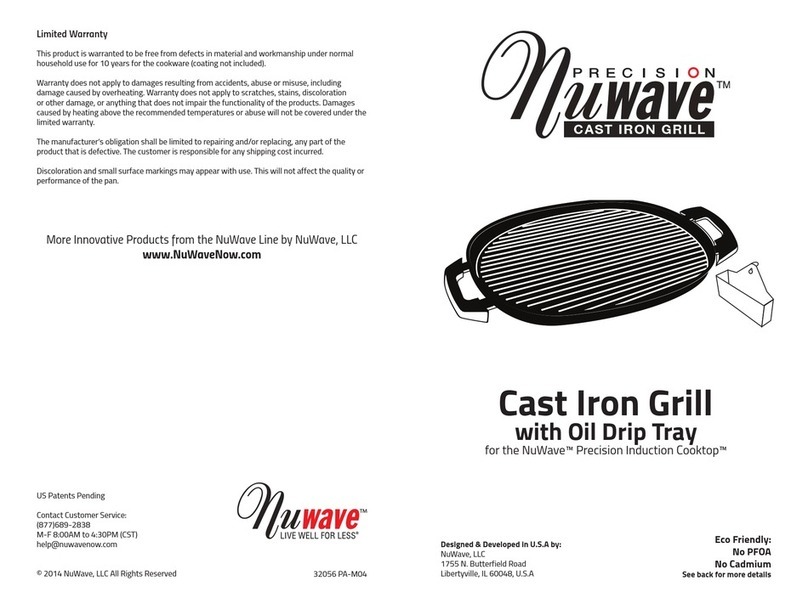 NuWave Cast Iron Grill User manual