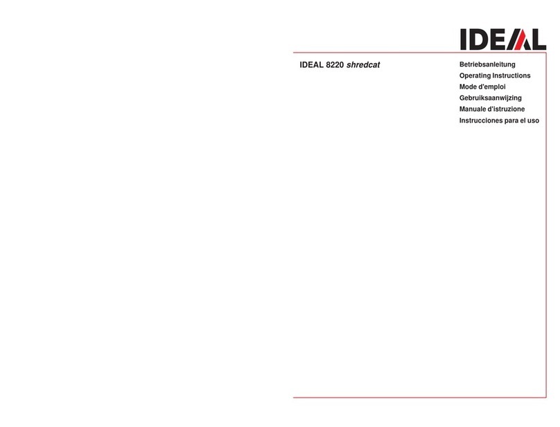 Kunde IDEAL 8220 shredcat user manual