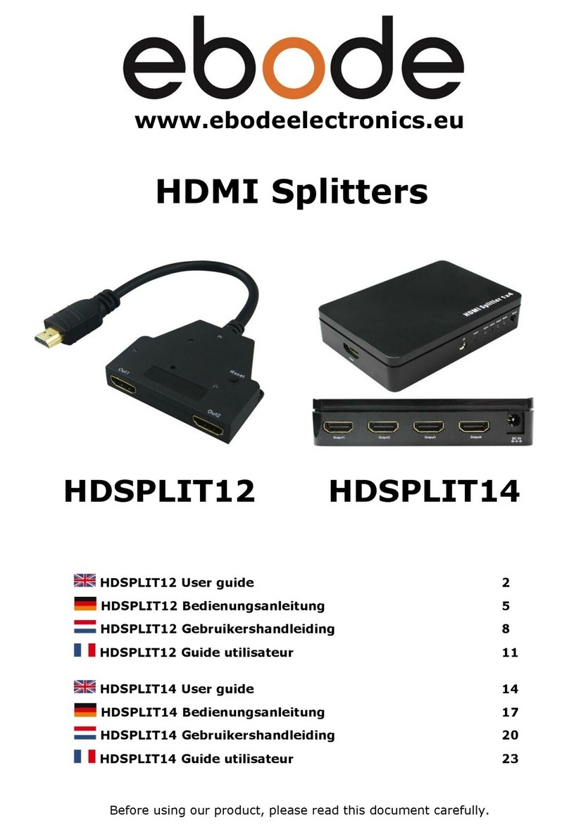 Ebode HDSPLIT12 user guide Ebode HDSPLIT12 user guide