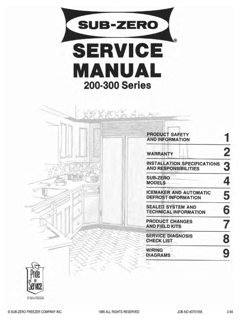 Sub-Zero 200 Series User manual