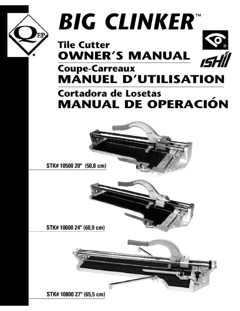 Big clinker 10500 owner's manual