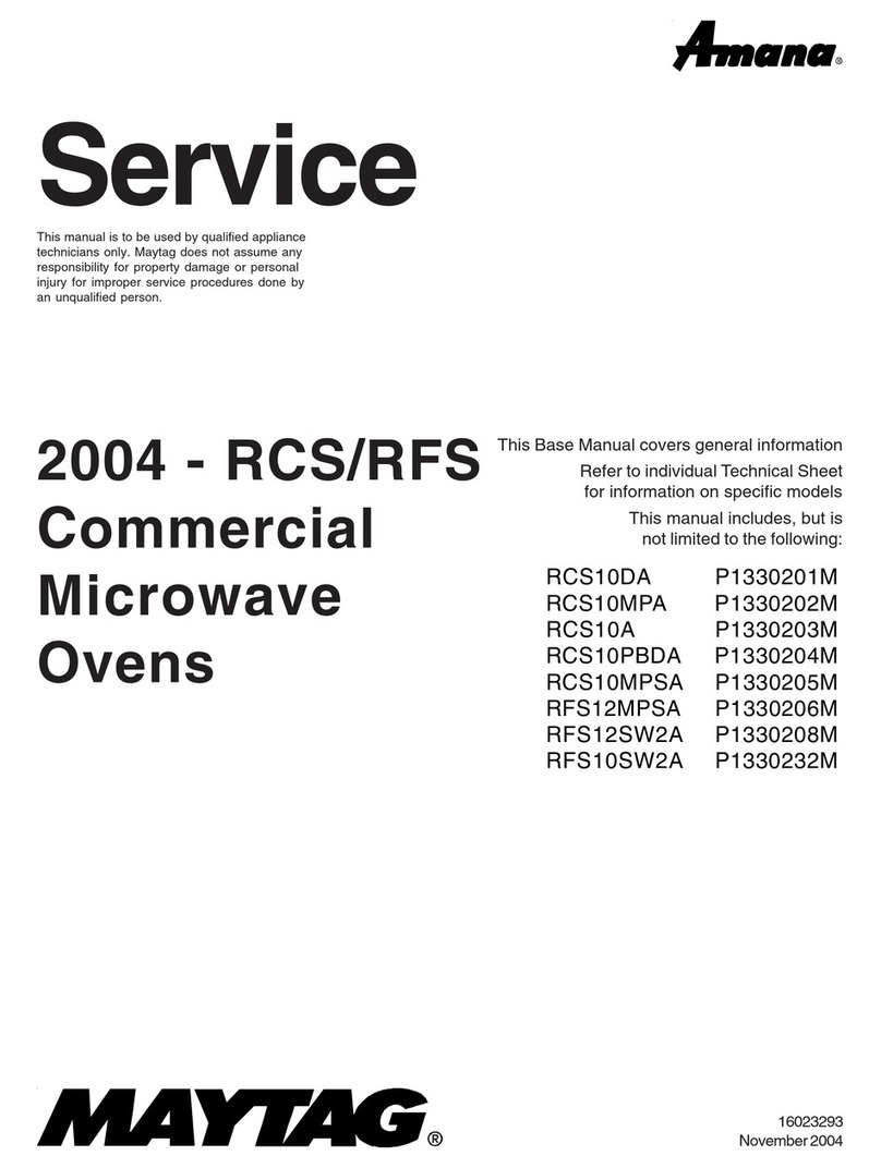 Amana RCS10DA User manual Amana RCS10DA User manual
