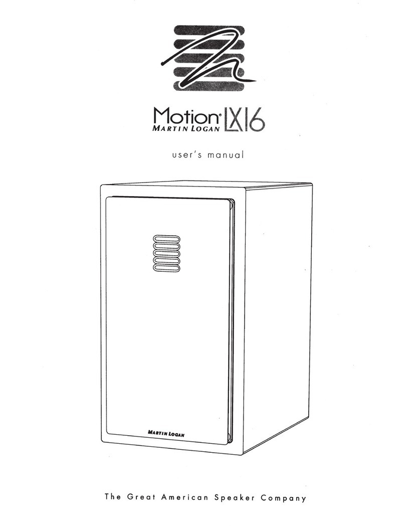 MartinLogan Motion LX16 User manual