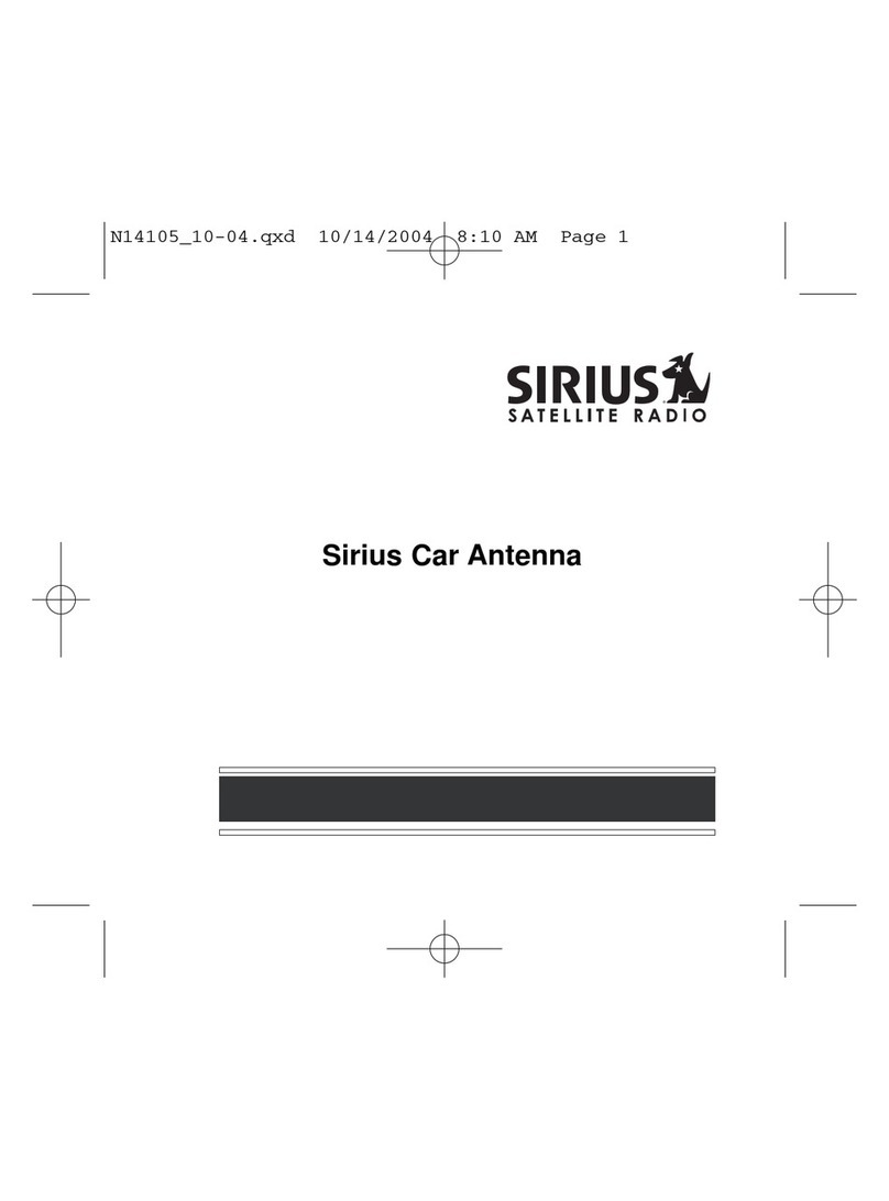 Sirius Satellite Radio Car Antenna User manual