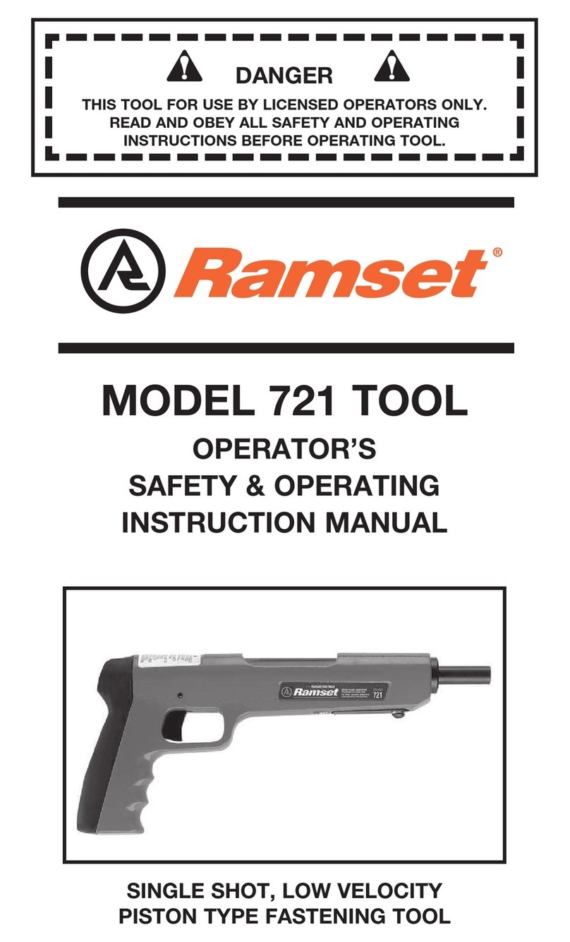 RAMSET 721 Operators manual and installation guide