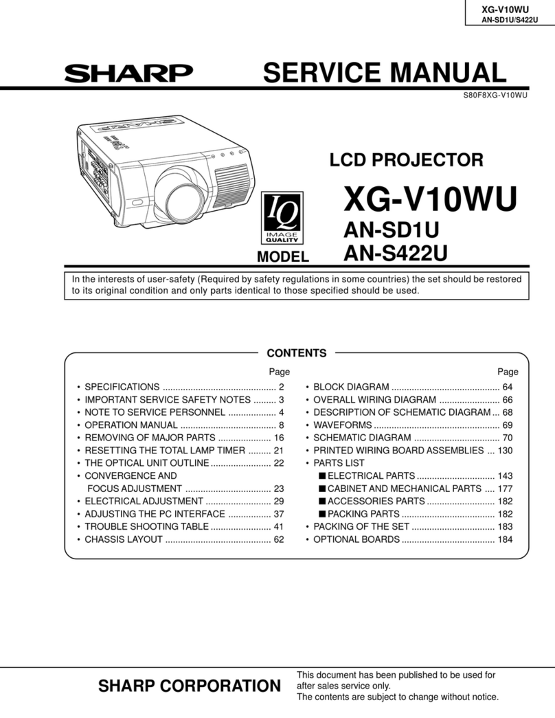 Sharp XG-V10WU User manual