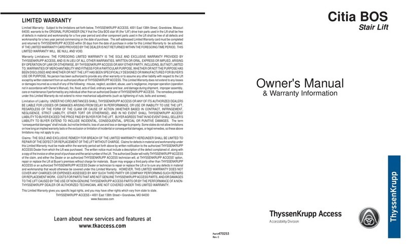 ThyssenKrupp Citia BOS owner's manual