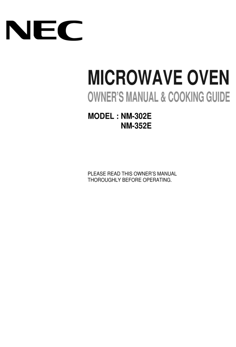 NEC NM-302E Owner's manual and cooking guide