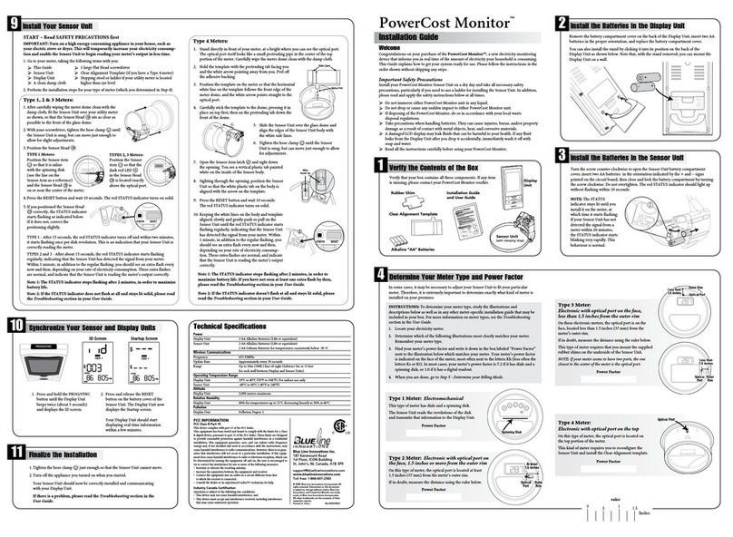 Blue Line Innovations PowerCost Monitor installation guide