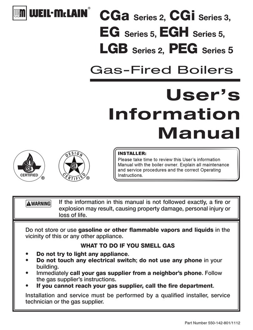 Weil-McLain PEG 5 Series User's information manual