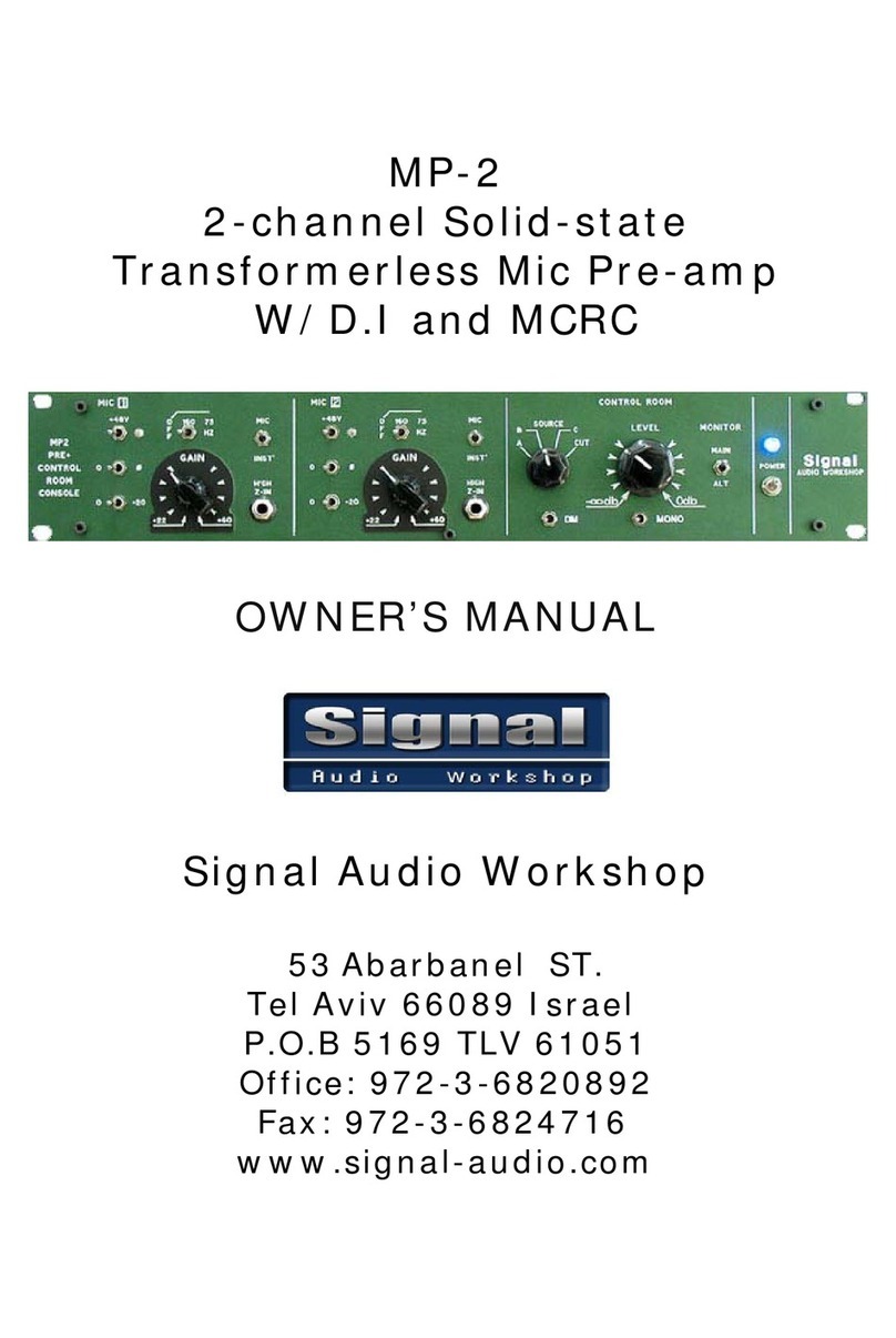 Signal Audio Workshop MP-2 owner's manual