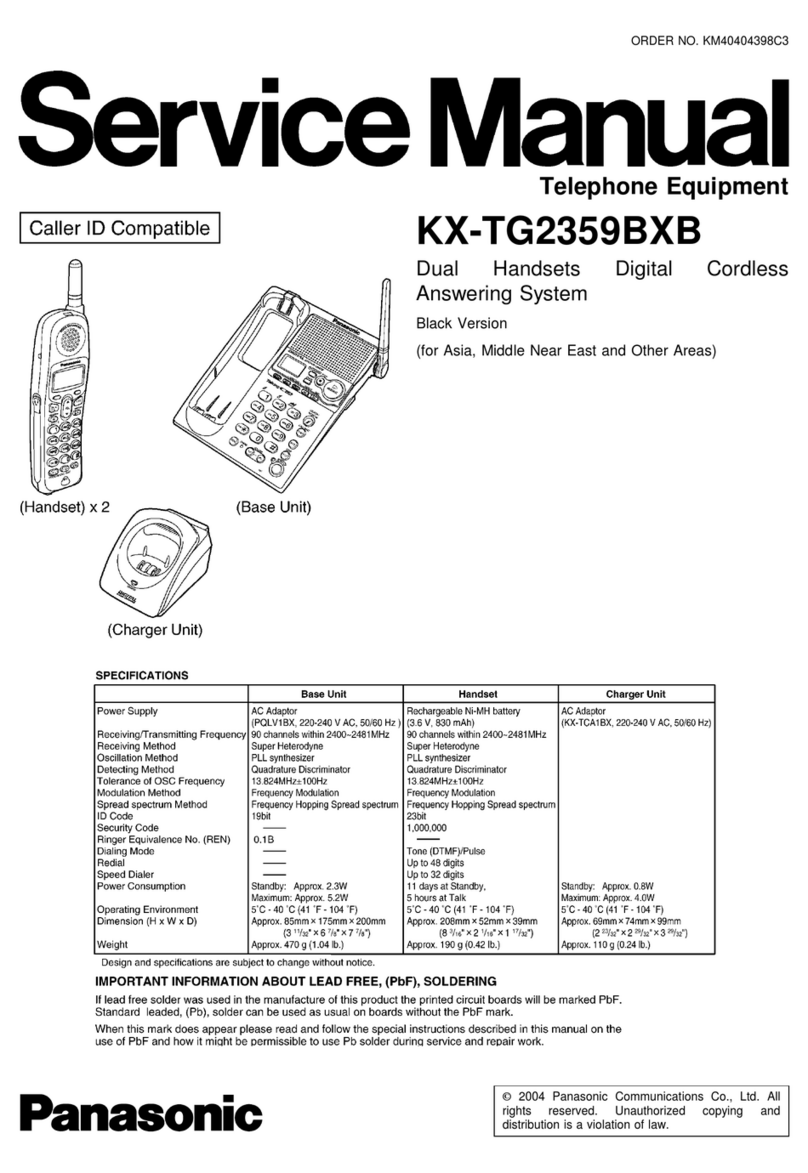 Panasonic KX-TG2359BXB User manual