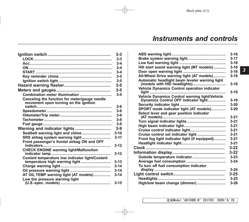 Subaru 2010 FORESTER owner's manual