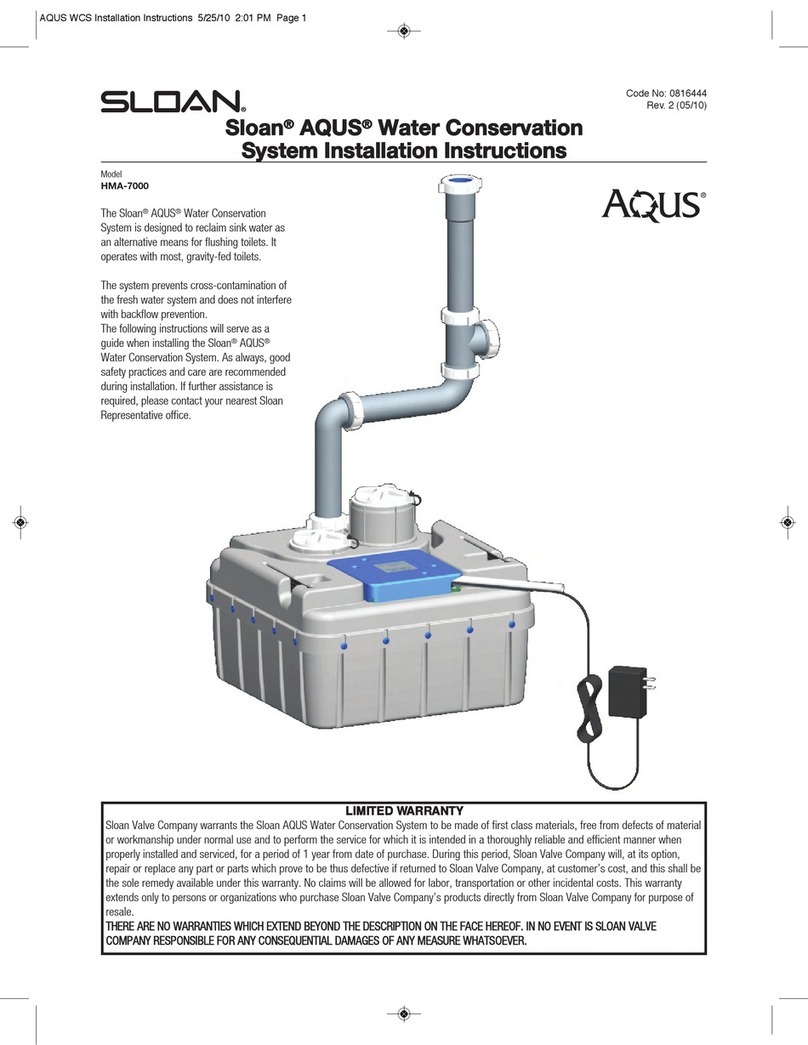 Sloan Aqus installation instructions