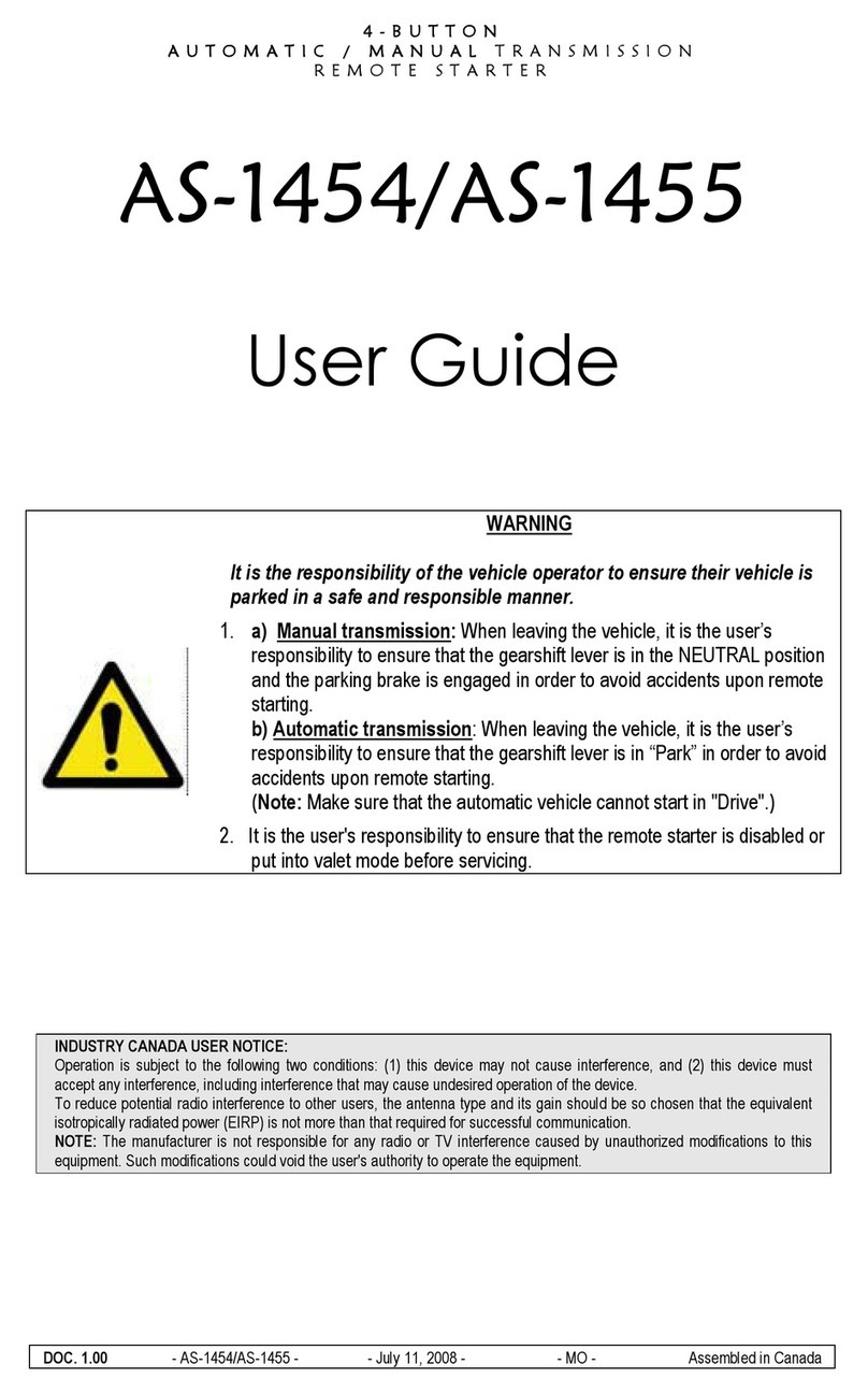 Autostart AS-1454 User manual