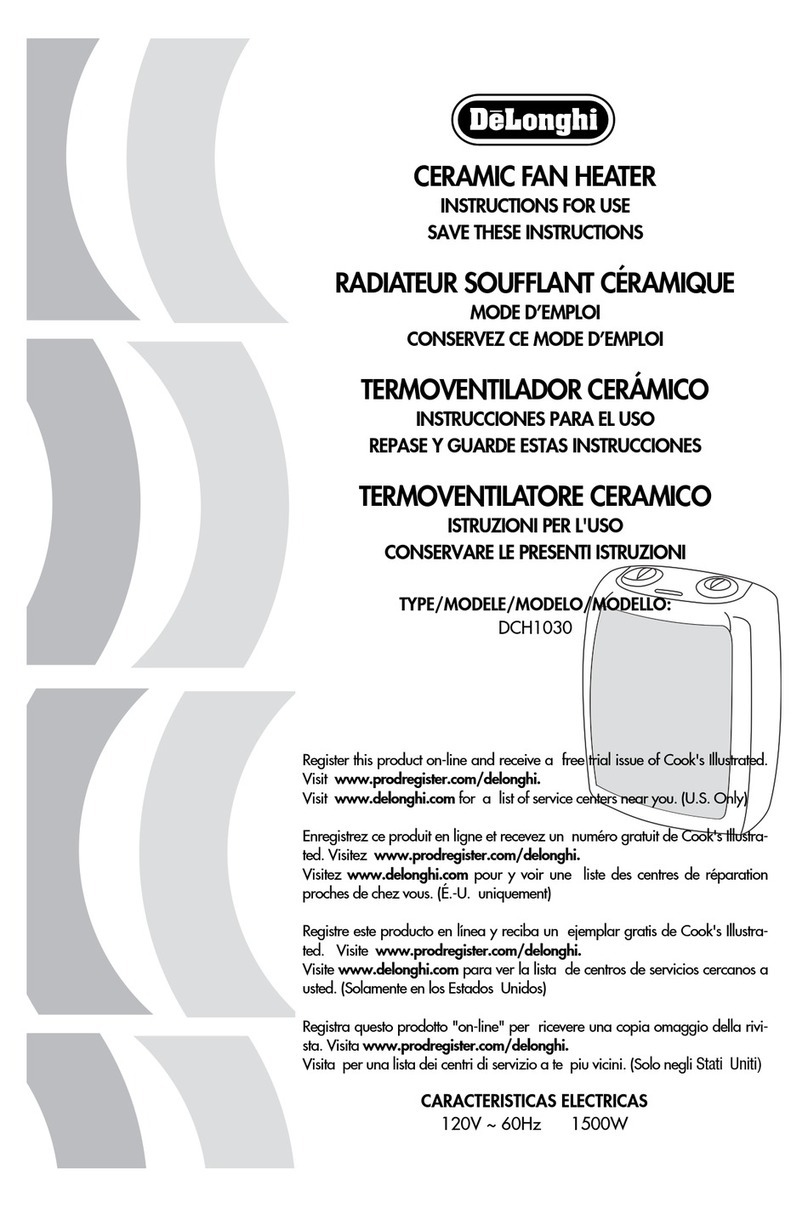DèLonghi DCH1030 User manual