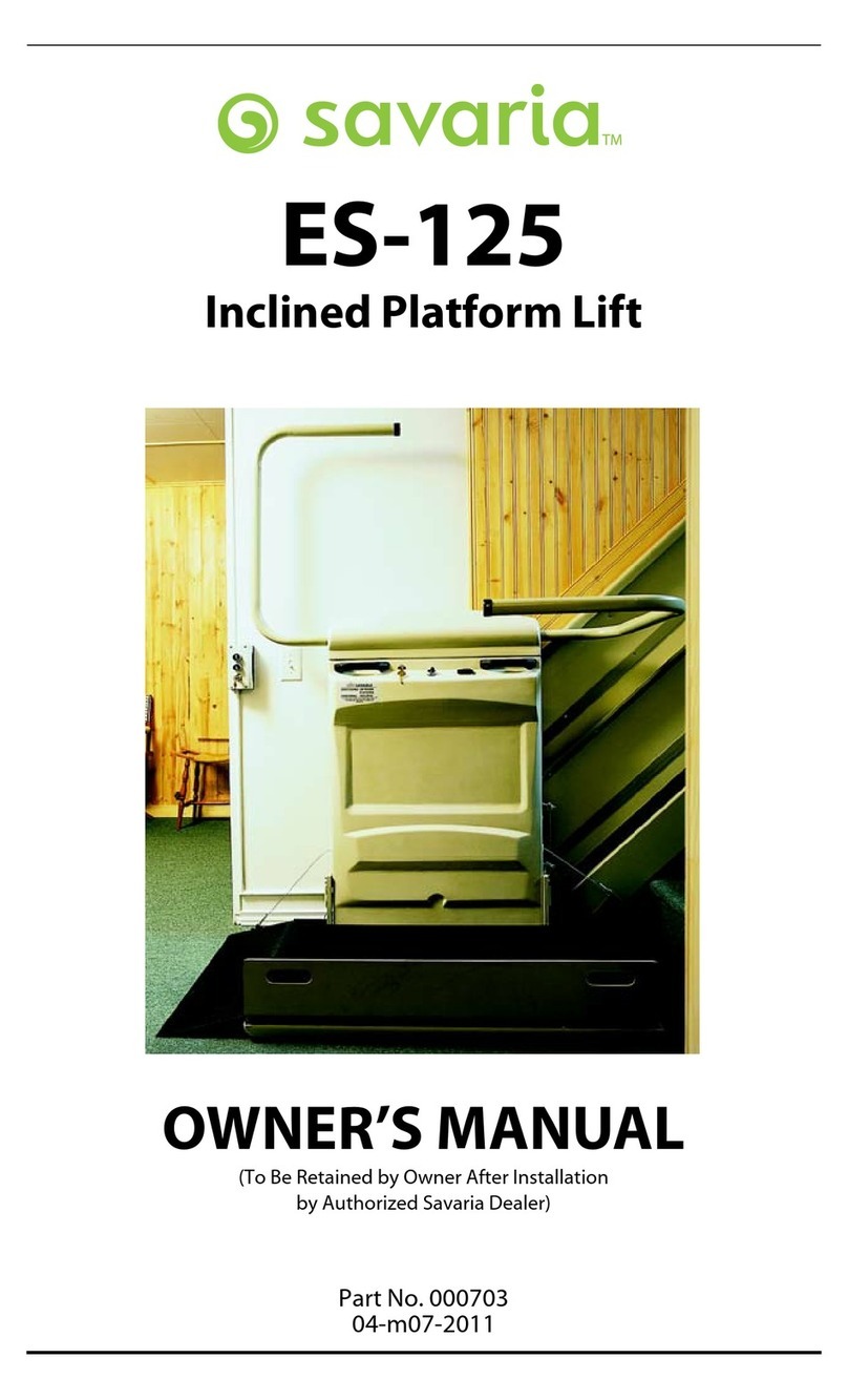 Savaria ES-125 User manual