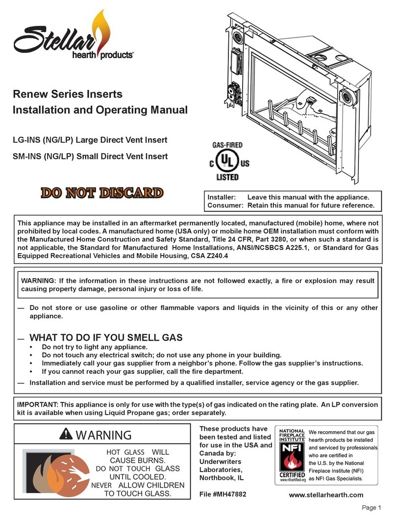 Stellar Hearth LG-INS Installation and operating manual Stellar Hearth LG-INS Installation and operating manual