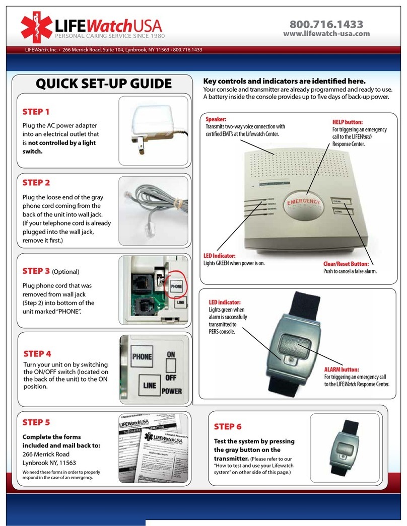LifeWatch Emergency Phone Quick setup guide
