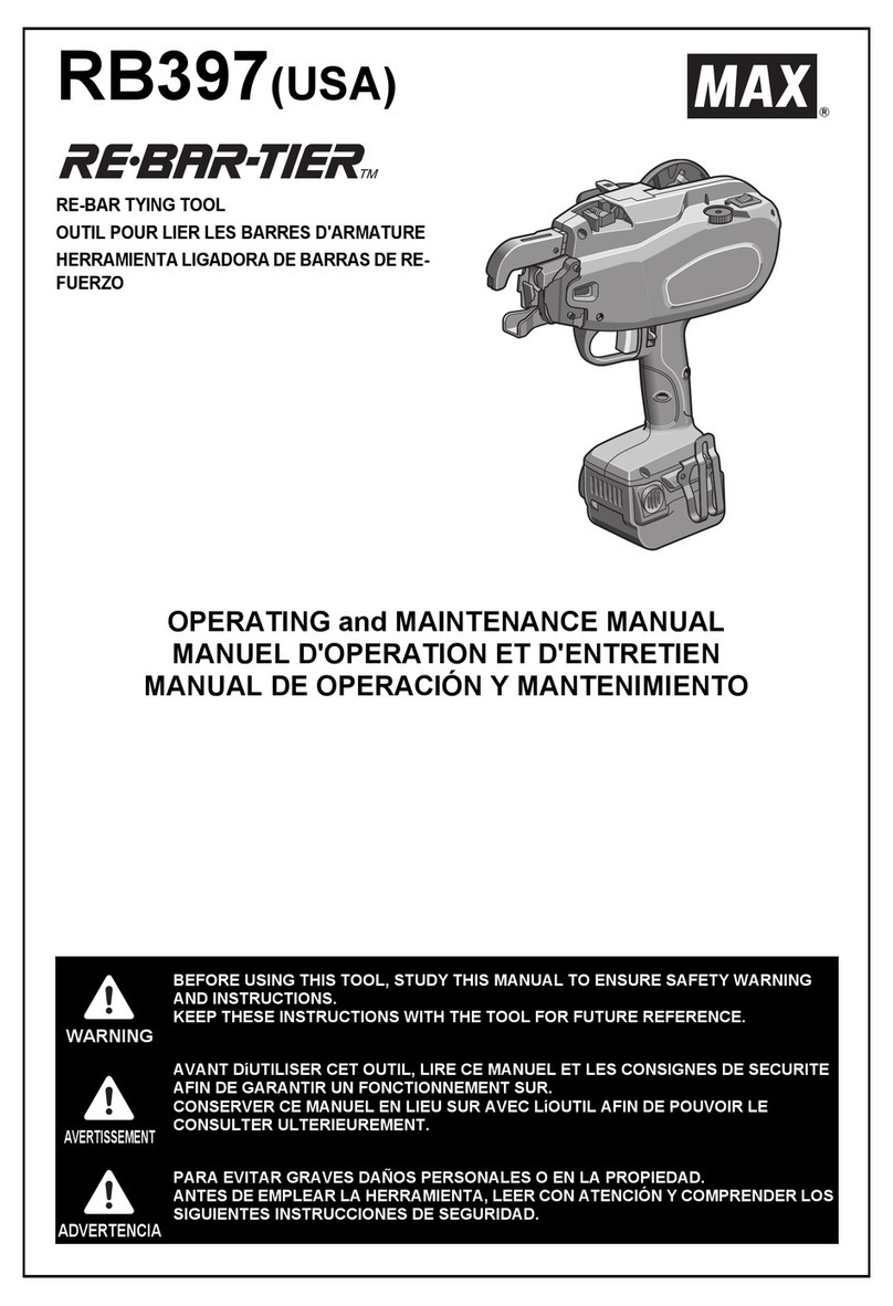 Max Re-Bar-Tier RB397 Operating instructions